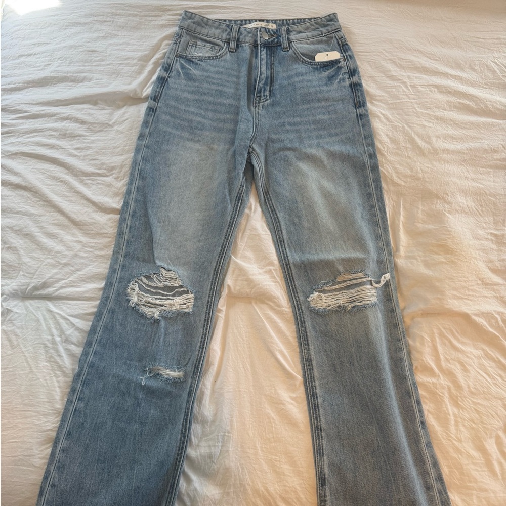 Altar'd State Light Blue Straight Leg Jeans